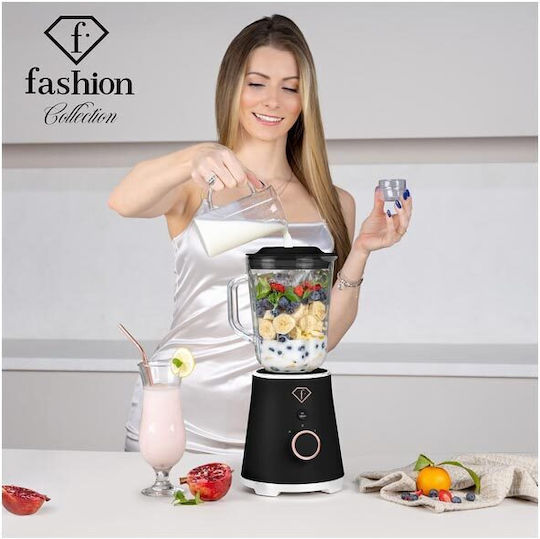 Berlinger Haus Fashion TV Blender with Plastic Jug 1.5 lt 1000W Black