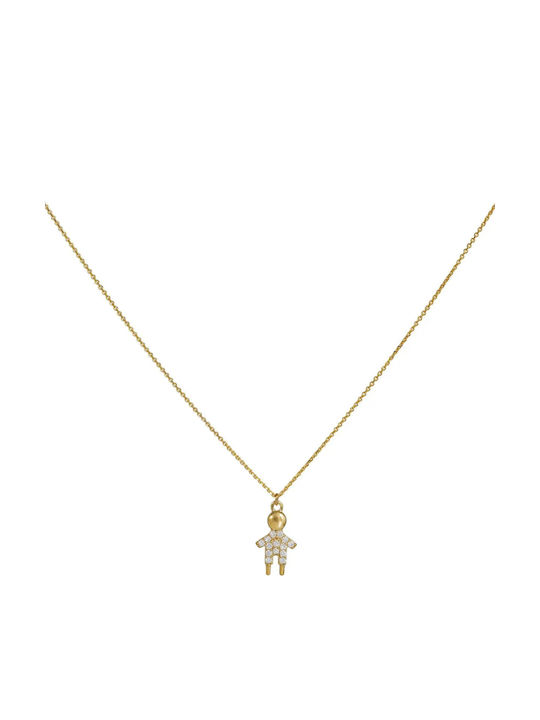 Colier Din Aur Galben 9 Carate Cu Zircon Colier Din Aur Galben 9 Carate Cu Zircon