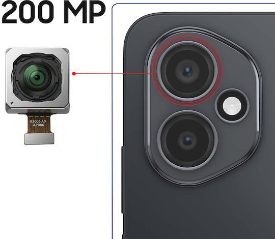 Clappio Съвместима 200MP Основна Задна Камера Honor 400 Сива