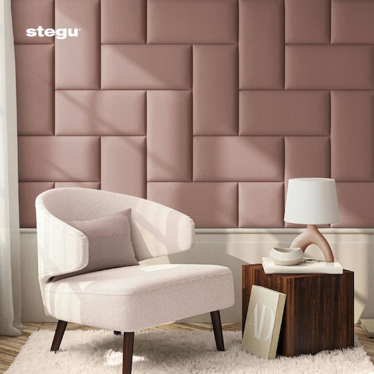 3D Wall Panels from MDF with Glue / Adhesive Pink 60x30cm