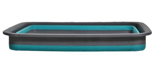 Koopman Ligean Pliabil Rectangular 37.5x27.5x12cm Din Silicon Capacitate 8lt Verde