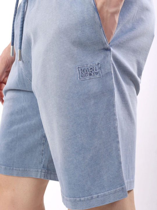 Logo Sports Men's Light Blue Shorts