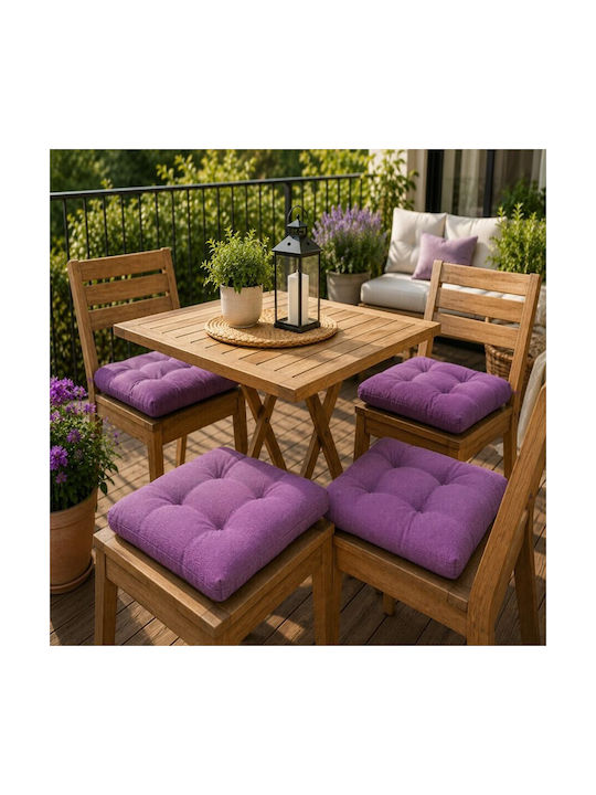 Garden Chair Cushion Lilac 4 Pieces 40x40cm