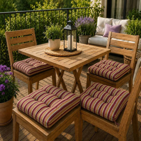 Garden Chair Cushions Multicolor 4 Pieces 40x40 cm