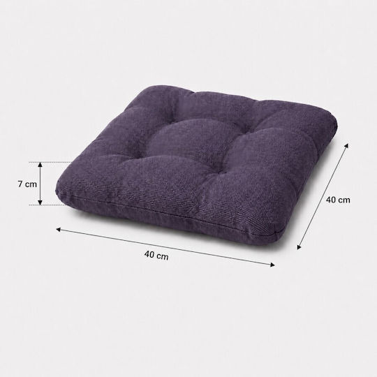 Garden Chair Cushion Purple 4 Pieces 40x40cm