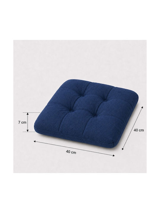 Garden Chair Cushions Navy Blue 4 Pieces 40x40 cm