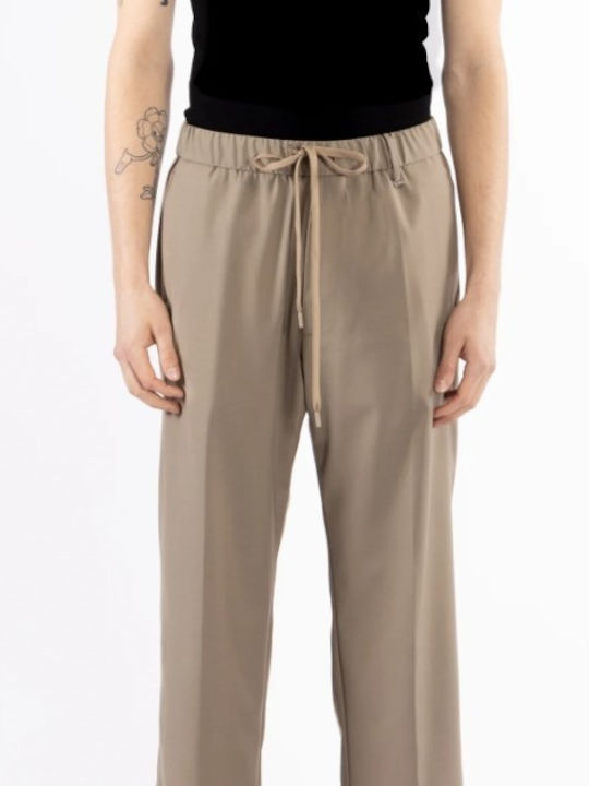 Elastic Brown Men's Trousers