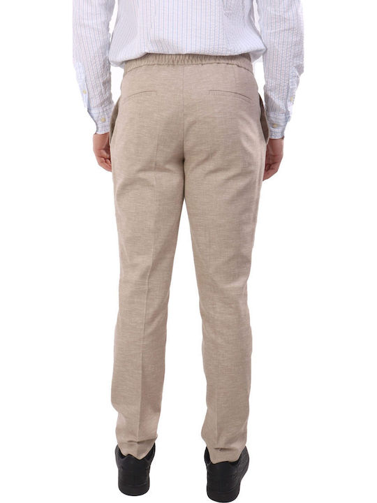 Getlin251f3 Παντελόνι Chino σε Slim Εφαρμογή Μπεζ