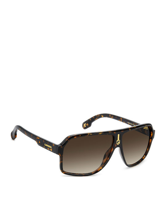 Carrera Men's Sunglasses with Brown Tartaruga Horn-Rimmed Frame and Grey Gradient Lenses 1001/S 086/HA
