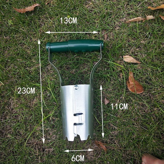 Transplantator Agricol Cilindric Alista Home Oțel Plastic Diametru 6 Cm Mâner Flexibil 23 X 6 X 13 Cm Verde