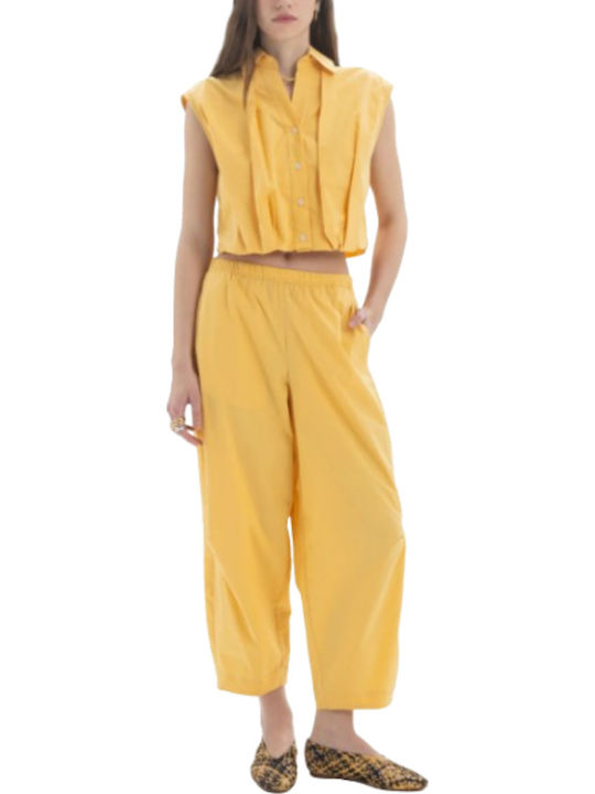 Shirt Long Sleeve Women's Shirt Yellow