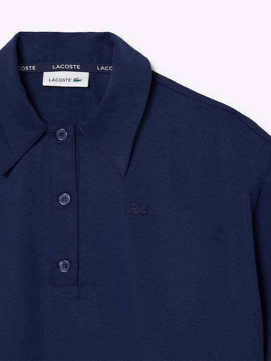 Κοντομάνικο Γυναικείο Λινό Πουκάμισο Darkblue