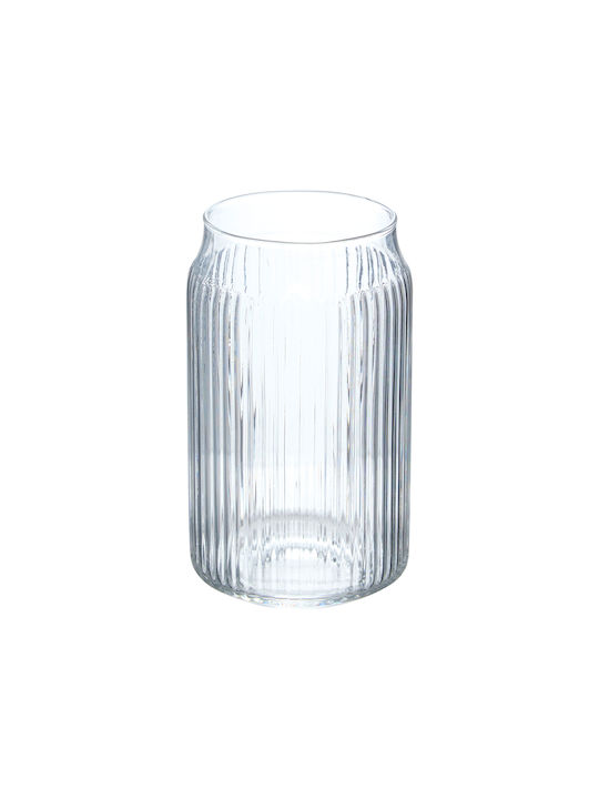 Water Glass Coffee/Freddo Glass in Brown Color with Straw 500ml