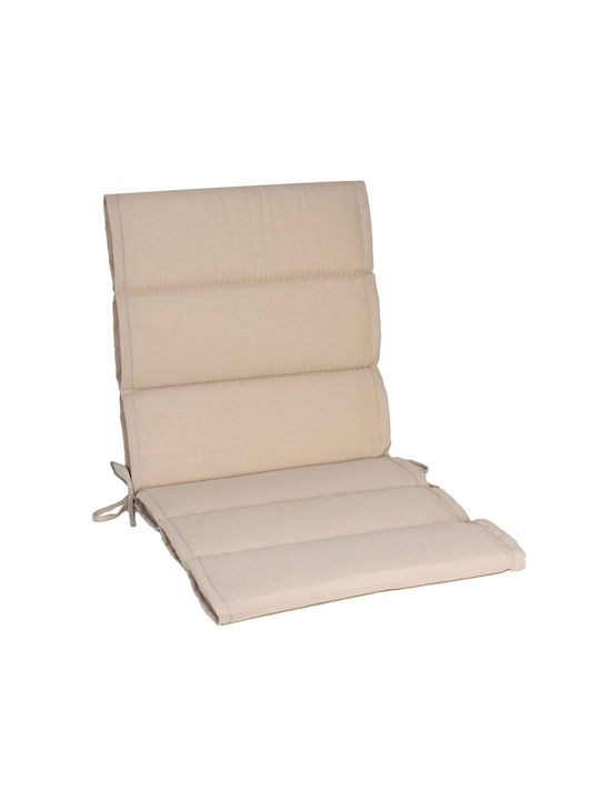 Ravelia Waterproof Garden Chair Cushion with Backrest Beige 50x105cm