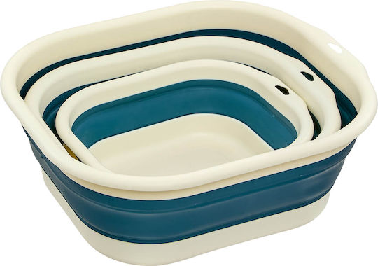 Folding Washing Basins Set of 3 pcs F-v Blue 214521b