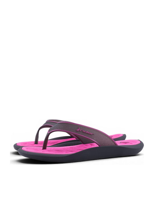 Women's Flip Flops in Fuchsia Color