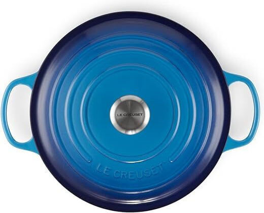 Le Creuset Azure Ρηχή Κατσαρόλα από Μαντέμι 6.7lt / 28cm