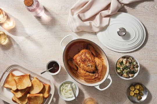 Le Creuset Meringue Ρηχή Κατσαρόλα από Μαντέμι 4.7lt / 29cm