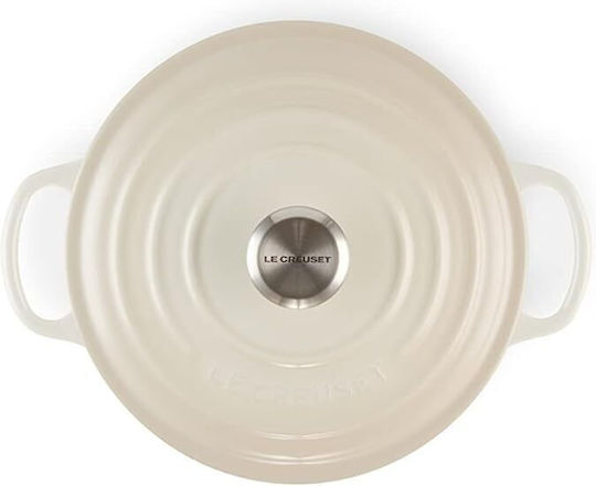 Le Creuset Deep Cast Iron Stockpot Meringue 6.7L / 28cm