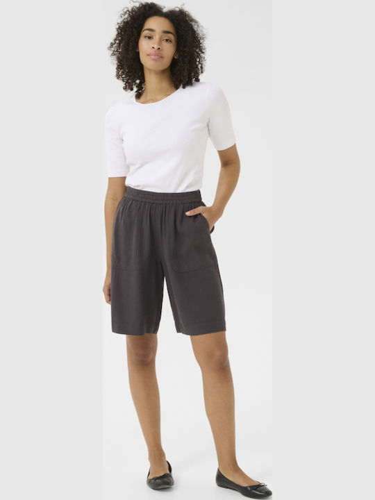 Γυναικεία Βερμούδα Λινή Black Oyster