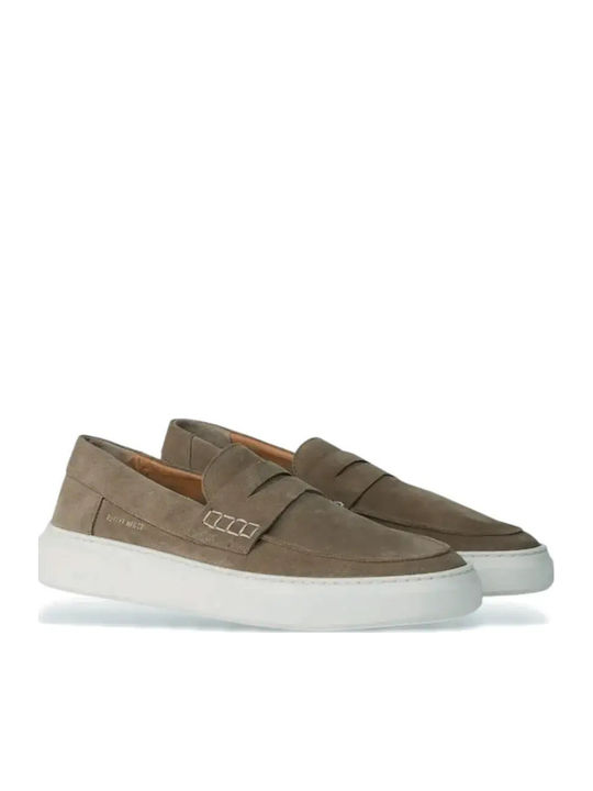 Suede Ανδρικά Loafers σε Πράσινο Χρώμα