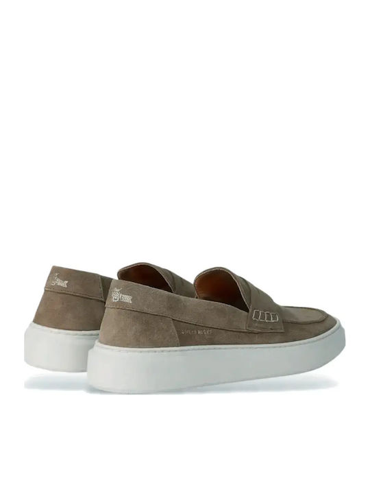 Suede Ανδρικά Loafers σε Πράσινο Χρώμα