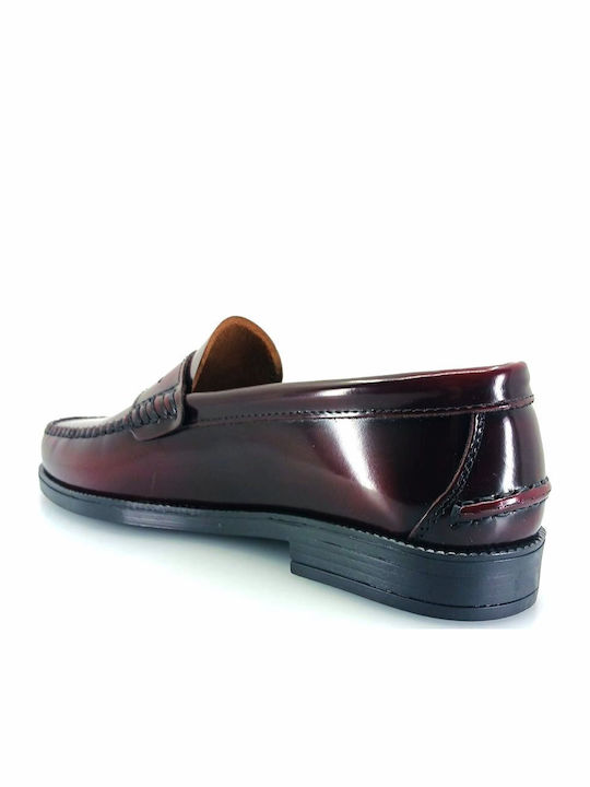 Δερμάτινα Ανδρικά Loafers σε Μπορντό Χρώμα