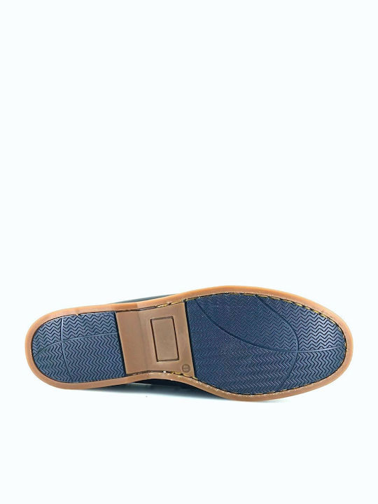 Leder Herren Bootsschuhe in Blau Farbe