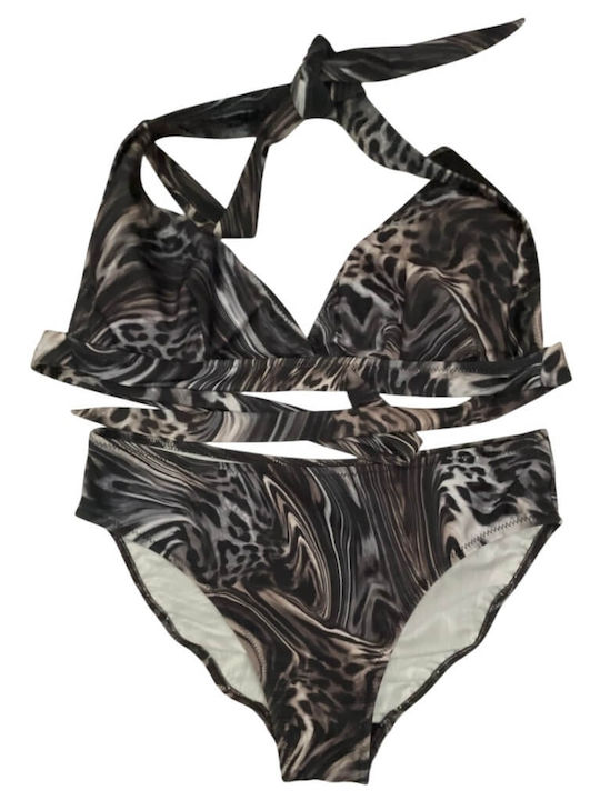 Set Bikini Animal Print Μαύρο