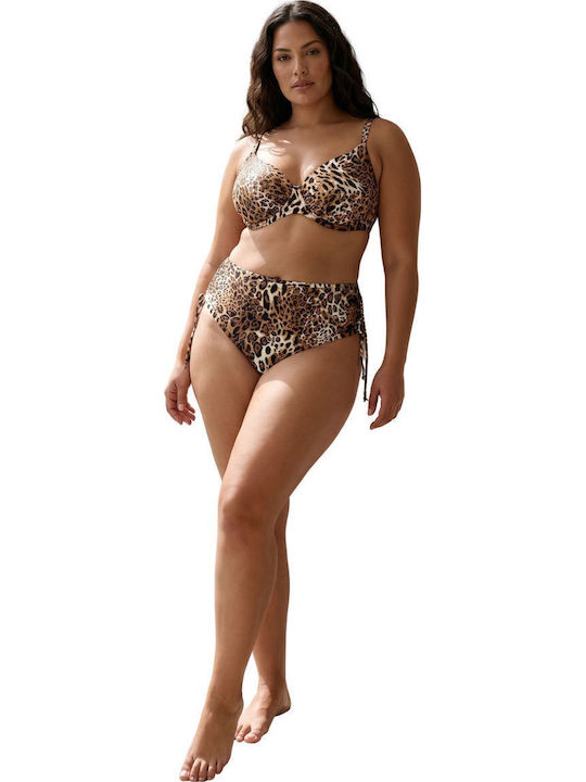 W0555 Bikini-Set mit Leichte Verstärkung Burgundisch
