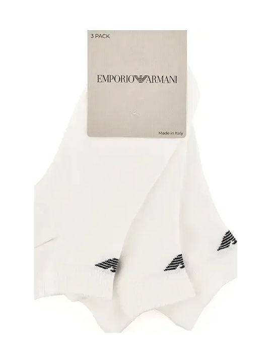Emporio Armani Ανδρικές Κάλτσες Λευκό 3Pack Emporio Armani Ανδρικές Κάλτσες Λευκό 3Pack