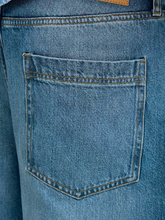 Herren Jeanshose mit Lose Baggy Anwendung Blau-Denim