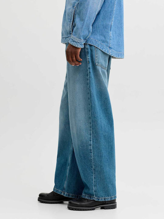 Herren Jeanshose mit Lose Baggy Anwendung Blau-Denim