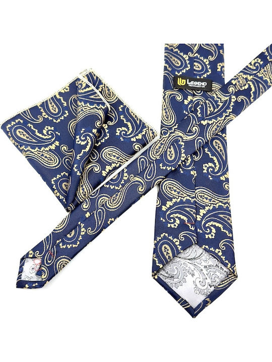 Legend Accessories Set Cravate Bărbați Mătase Tipărită În Culoare Albastru Marin