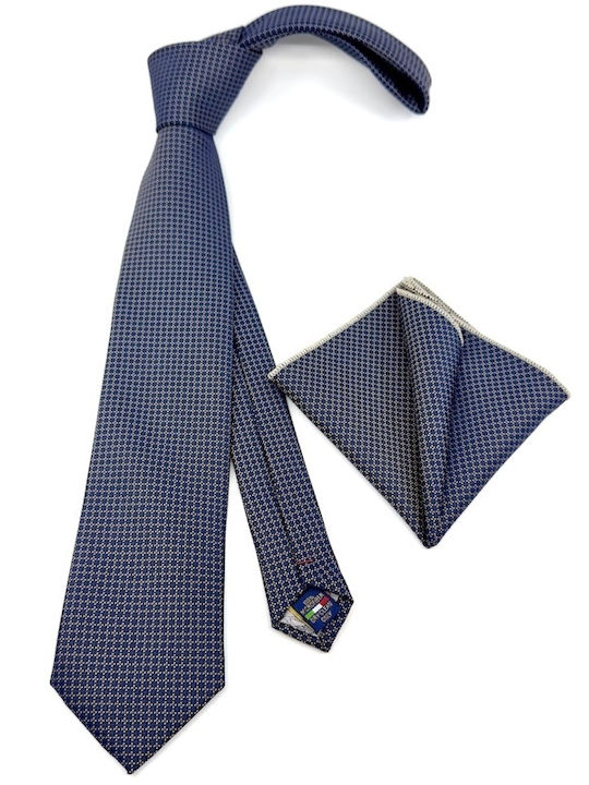 Legend Accessories Σετ Ανδρικής Γραβάτας με Σχέδια σε Navy Μπλε Χρώμα Legend Accessories Σετ Ανδρικής Γραβάτας με Σχέδια σε Navy Μπλε Χρώμα
