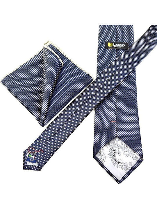 Legend Accessories Set Cravate Bărbați Mătase Tipărită În Culoarea Albastru Marin