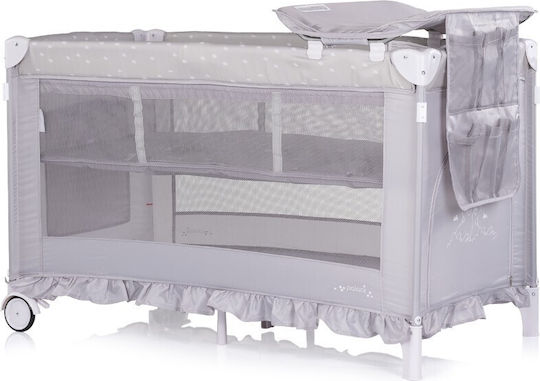 Chipolino Palace Laufstall 2 Ebenen mit Wickeltisch & Matratze 128x75cm