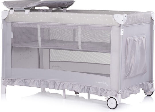 Chipolino Palace Laufstall 2 Ebenen mit Wickeltisch & Matratze 128x75cm