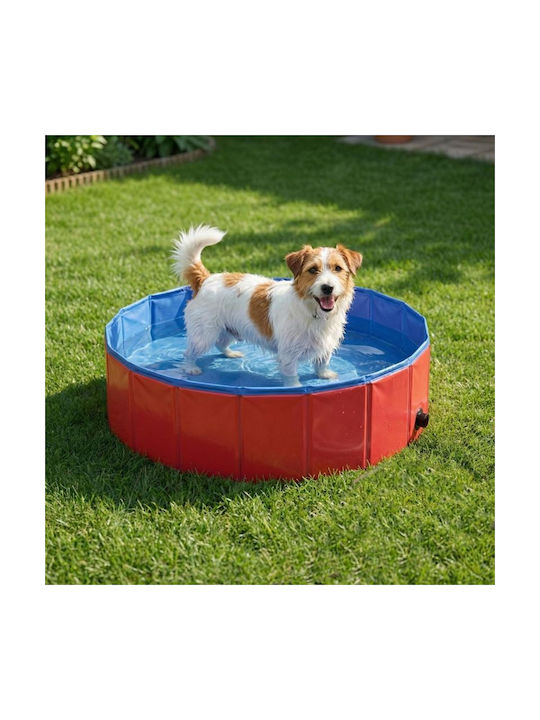 Foldable Garden Dog Pool Small Medium 80cm Red 1 Piece