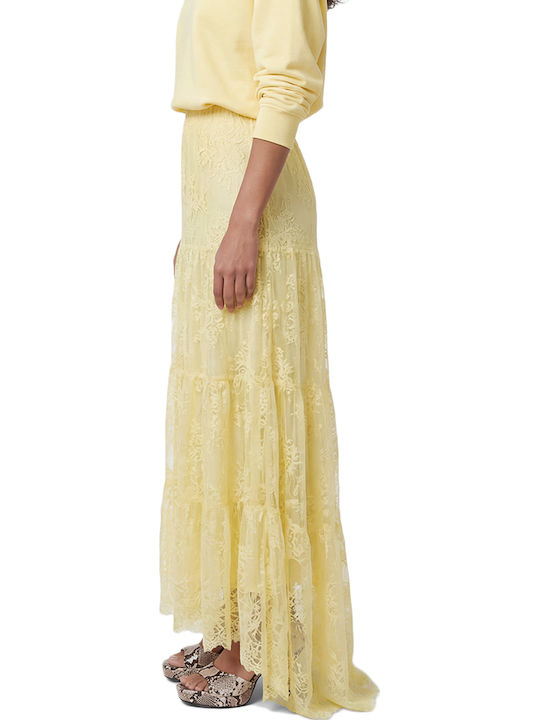 Maxi Skirt with Tulle Floral Yellow