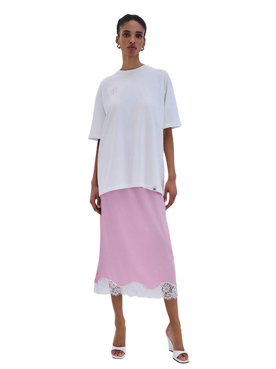 Satin Maxi Skirt Baby Pink