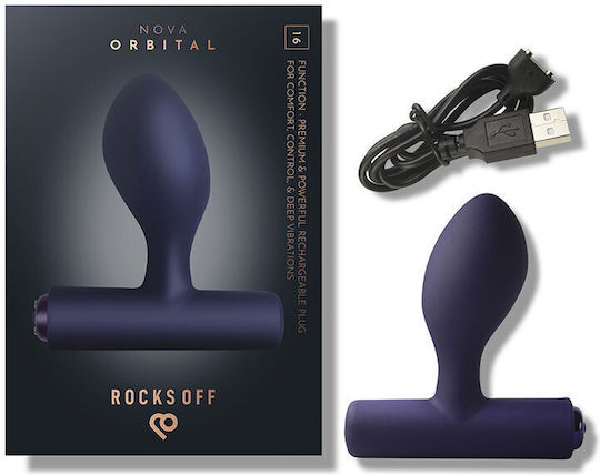 Rocks Off Anal Plug mit Vibration Blau