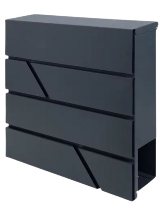 Lean Toys Пощенска Кутия За Открито Inox В Сив Цвят 37x37x11см
