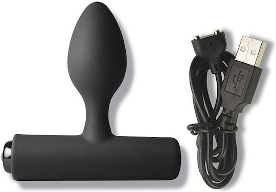 Rocks Off Slim Anal Plug with Vibration Black