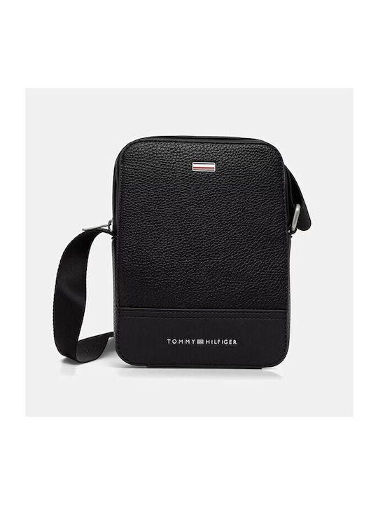 Tommy Hilfiger Central Mini Reporter Ανδρική Τσάντα Ώμου / Χιαστί Μαύρη