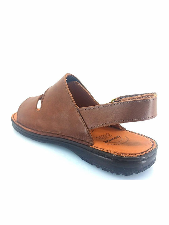 Leder Herrensandalen in Schwarz Farbe
