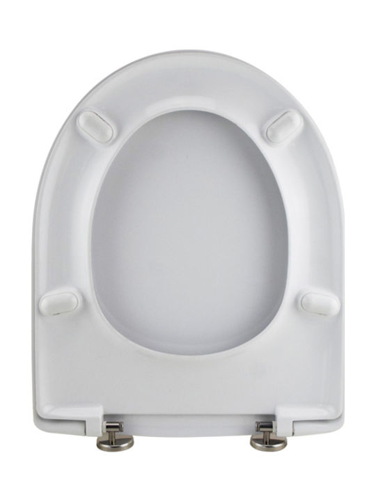 Elvit Capac WC Închidere Lentă Plastic Alb
