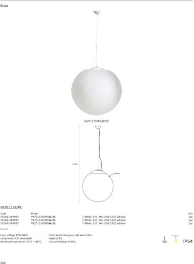 VK Lighting Deckenleuchte Weiß 35x35cm