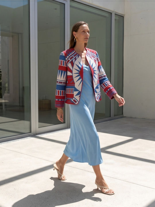 Nema Resort Wear Langes Damen Blazer Royal Blue