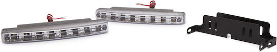 Led Drl Car Lights 8w 900lm 6000k 12v Daytime Running Lights Set 2 Pcs Mounting Bracket